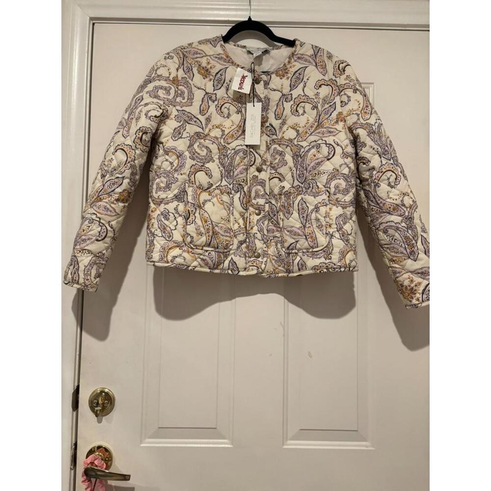 Women's Rachael Zoe ivory quilted jacket sz XL #836 new with tags